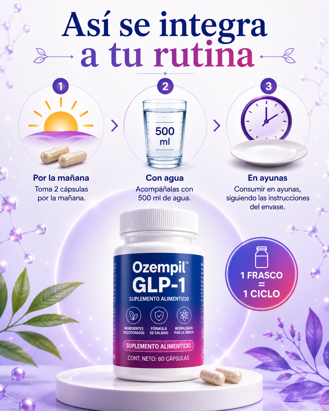 Ozempil™ | Quemador de grasa en 60 cápsulas | Ciclo de 30 días.